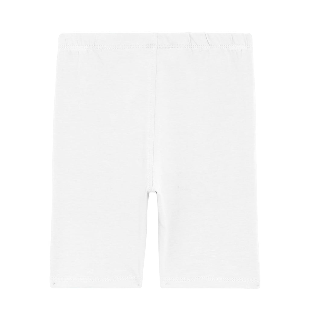 Kyda Kids GirlsS Stretchable Anti Bacterial Cycling Shorts, Yoga & Workout Gym Shorts (Pack Of 3) White