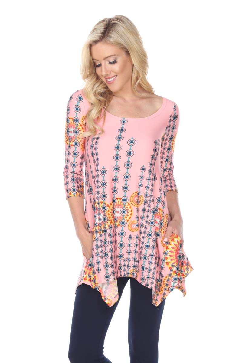 1301-46-XL Rella Tunic Top - Pink&#44; Extra Large