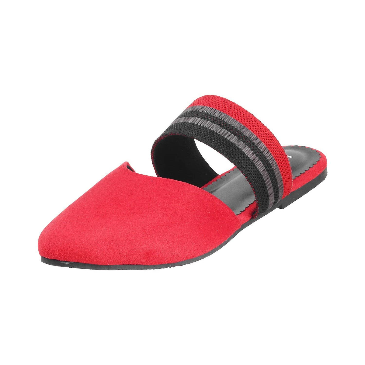 Mochi Womens Synthetic Red Slip Ons (Size (3 UK (36 EU)) 3-36