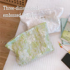 STARDW Flower Cosmetic Bags Makeup Bags for Women and Girls,Travel Makeup Bag Large Capacity Canvas Makeup Bag,Makeup Organizer