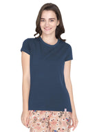 Lyra Women Solid Round Neck Tshirt