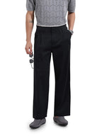 The Indian Garage Co Mens Relaxed Fit Solid Mid-Rise Trousers Sweater