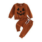 LIOMENGZI Infant Baby Boy Halloween Pants Outfits Long Sleeve Shirts Pumpkin Sweatshirt Pants Infant Boys Fall Winter Clothes Se