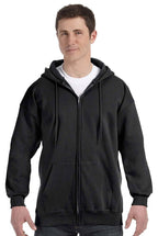 Hanes Men's Full Zip Ultimate Heavyweight Hoodie, Black, Small