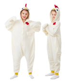 CANASOUR Chicken Onesie Kids Halloween Cosplay Costume Girls One Piece Rooster Pjs Anime Unisex Hoodie Pajamas For 5T Boys Party