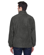 Mens 8 oz Full-Zip Fleece - BLAcK - 5XL(D0102H76FP2)