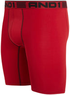 AND1 Men's Underwear Boxer Briefs - 6 Pack Performance Stretch Long Leg Compression Boxers for Men with Contour Pouch (S-3XL), S