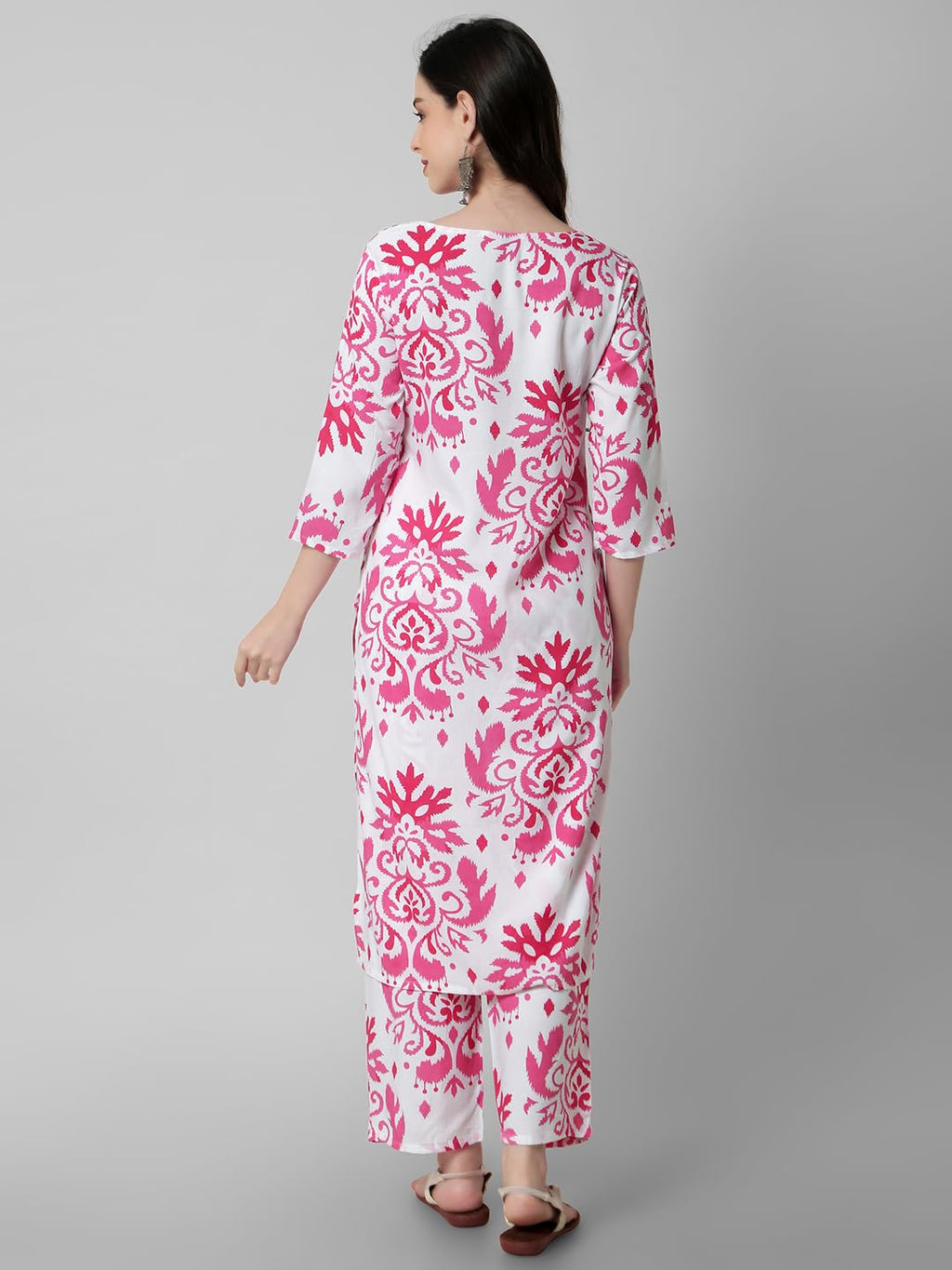 Rytras Women'S Cotton Printed Straight Kurta And Pant Set