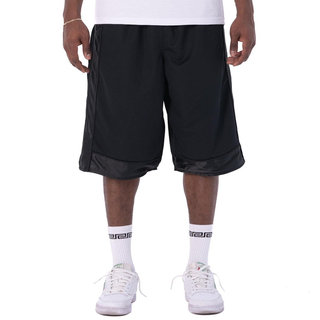 Pro Club Men's Heavyweight Mesh Basketball Shorts, Black, Medium