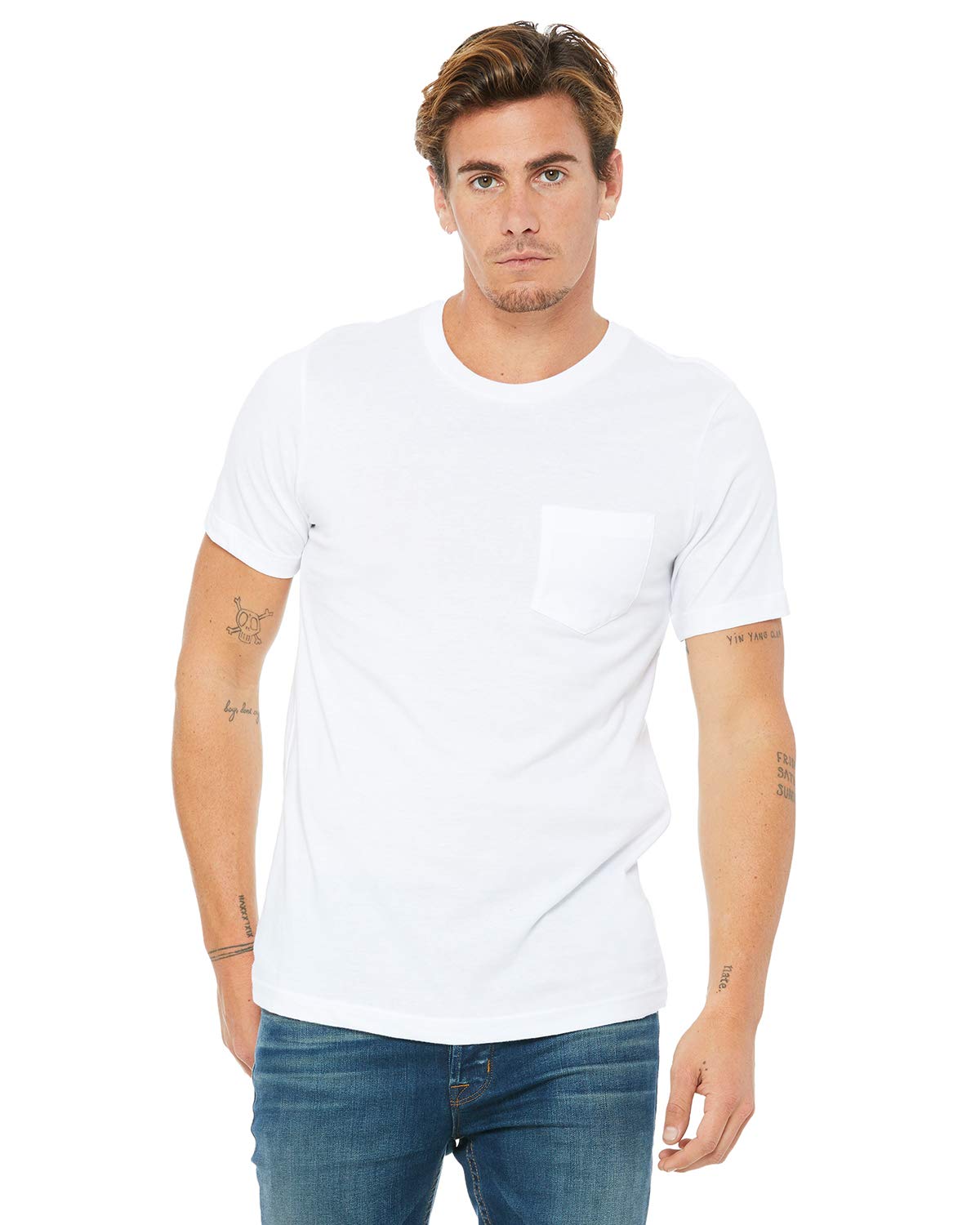 Mens Jersey Short-Sleeve Pocket T-Shirt - BLAcK - S(D0102H7W3IP)