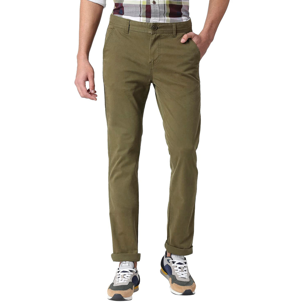 Pepe Jeans MenS Mid Rise Slim Fit Pants