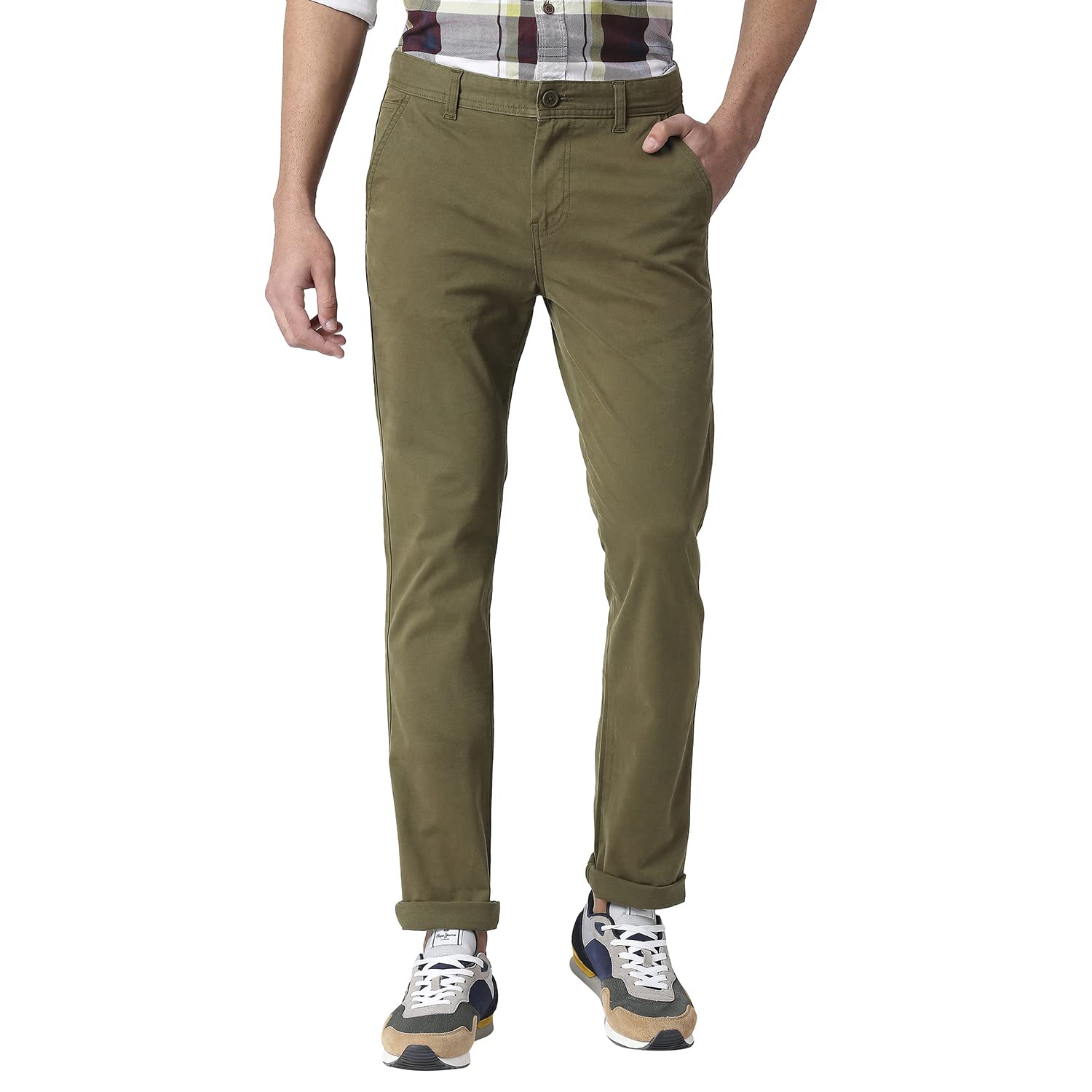 Pepe Jeans MenS Mid Rise Slim Fit Pants