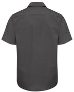 Red Kap Mens Industrial Work Shirt, Short Sleeve, charcoal, 5X-Large