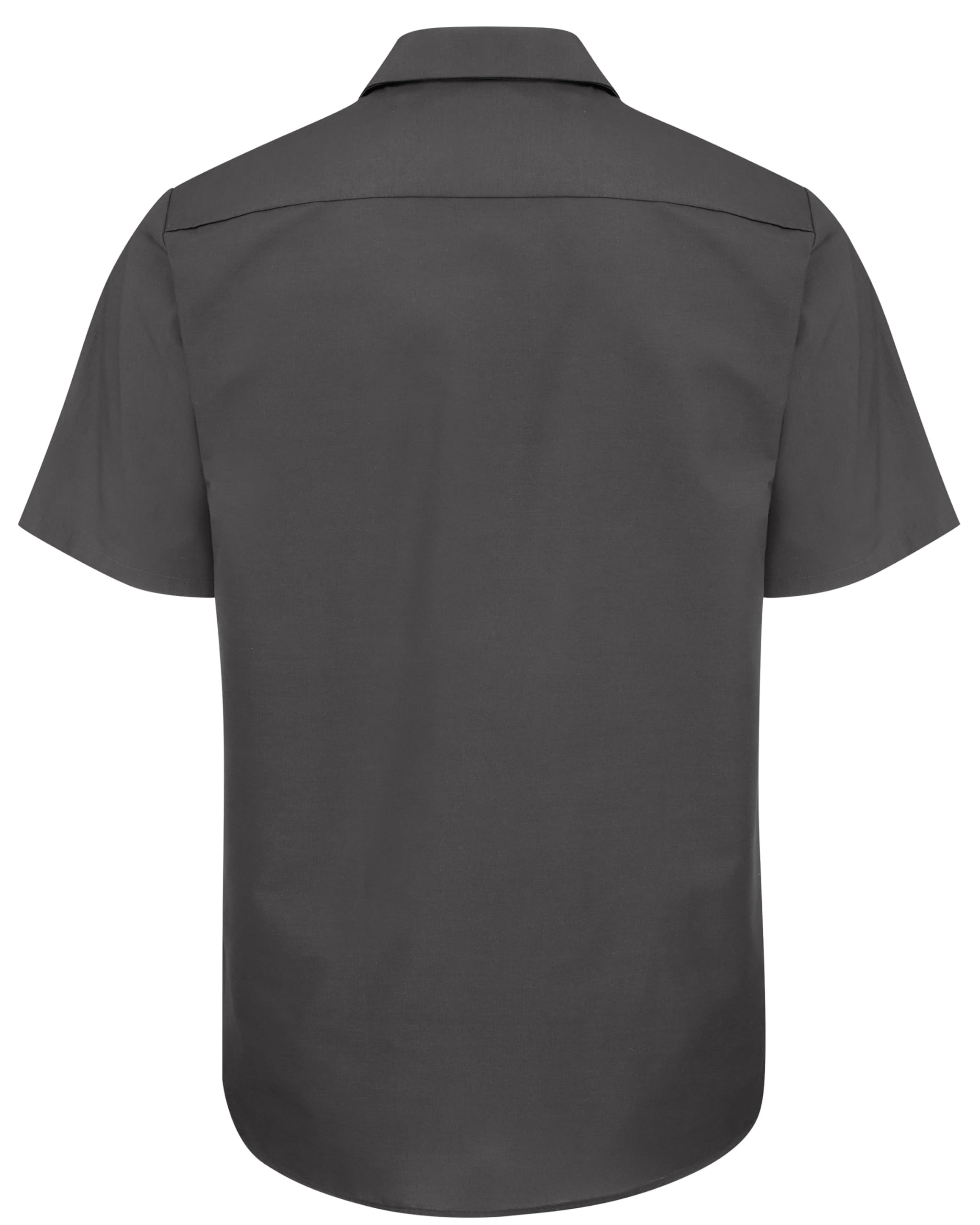Red Kap Mens Industrial Work Shirt, Short Sleeve, charcoal, 5X-Large
