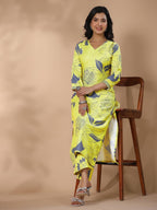 ANNI DESIGNER Women s Kurta Rayon Blend Palazzo Set, Green, S