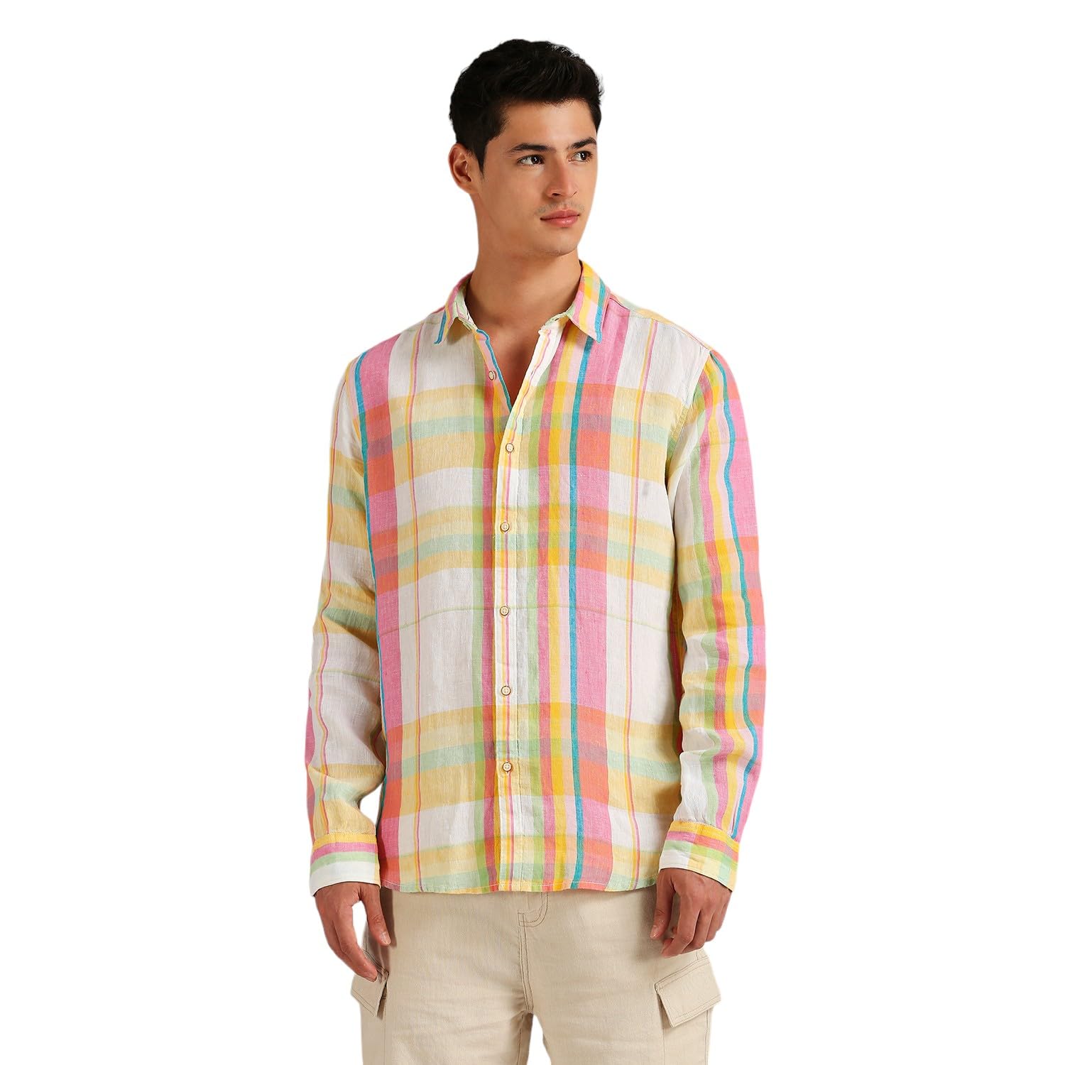 Pepe Jeans Kentucky Y/D Linen Checks Shirt Multicolour