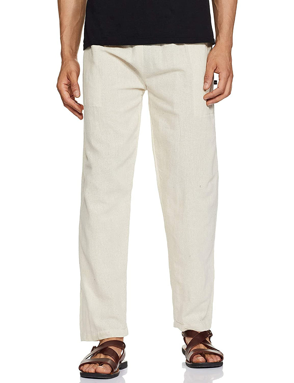 Digital Shopee Men'S Eco-Friendly Cotton Pyjama Pack Of 6Cream | 32-40Inches