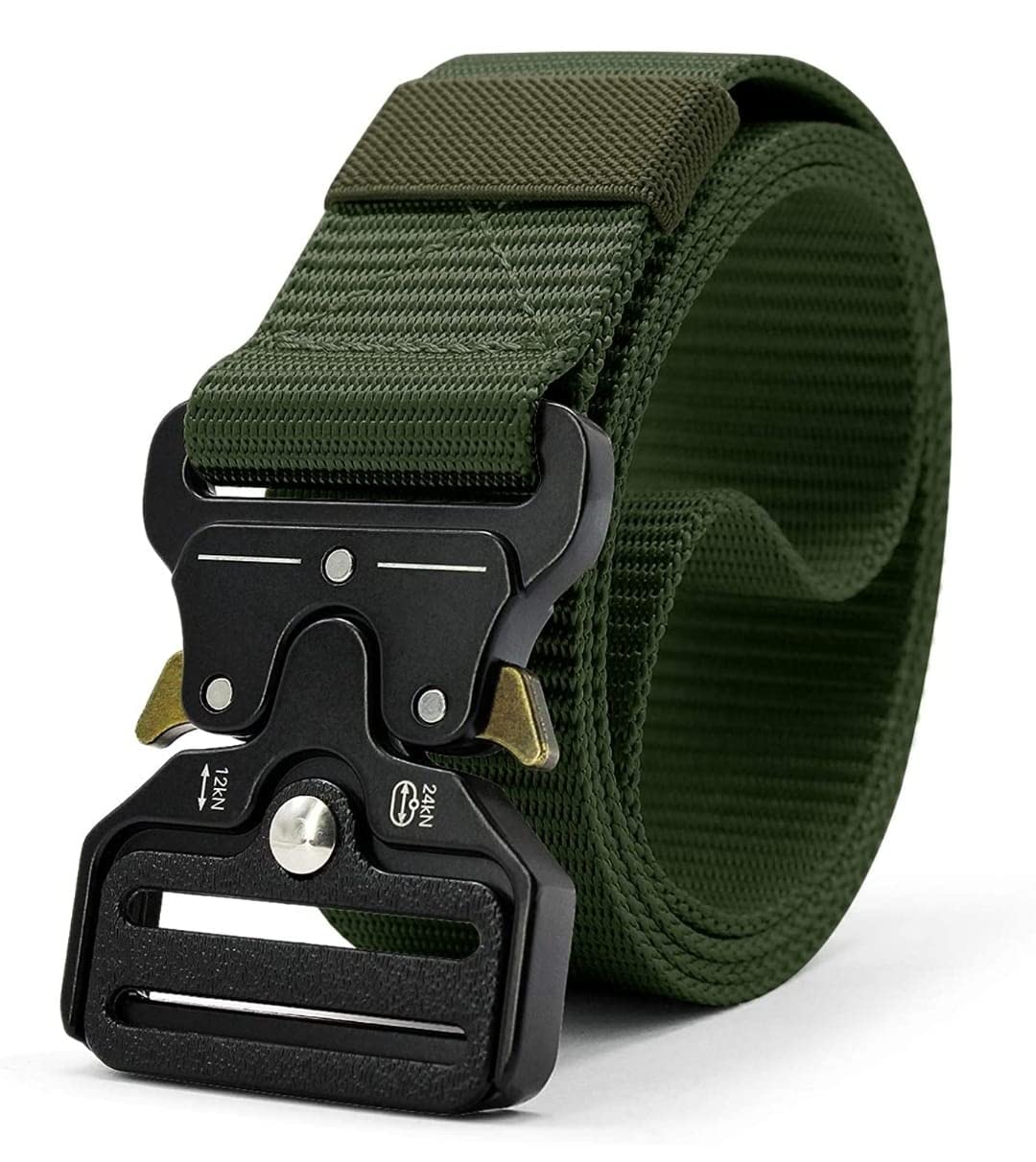 Jettream Unisex Synthetic Belt Wide Nylon Military Style Tactical Canvas MenS And WomenS Waist Belt With Metal Buckle (Pack Of 47