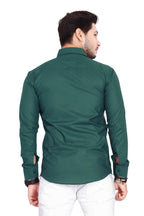 Rebelify MenS Cotton Shirt With Pockets Full Sleeves Spread Collar Solid Pattern Botton Down Closure Regular Fit And Standard L
