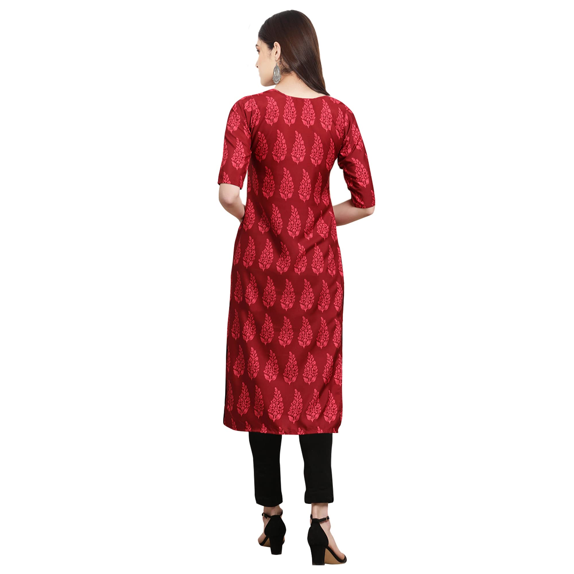 Pinkmint Women'S Crepe Digital Print Straight Kurta [Pack Of 2] (Ccx-331-339)