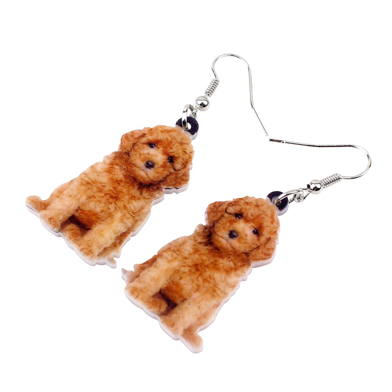 NEWEI Acrylic Cute Basket Dog earrings Drop Dangle Fashion Animal Jewelry For Women Gift Charms