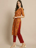 Tee Projekt Crepe Kurti & Pant Set For Women Ll Pack Of 2 Kurta Set Ll Traditional Kurta Set