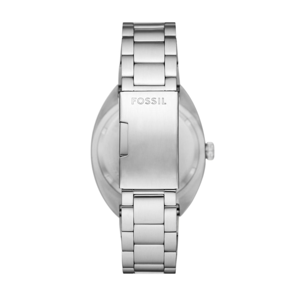 Fossil Men's Breaker Quartz Stainless Steel Three-Hand Watch, Color: Silver (Model: FS6066)