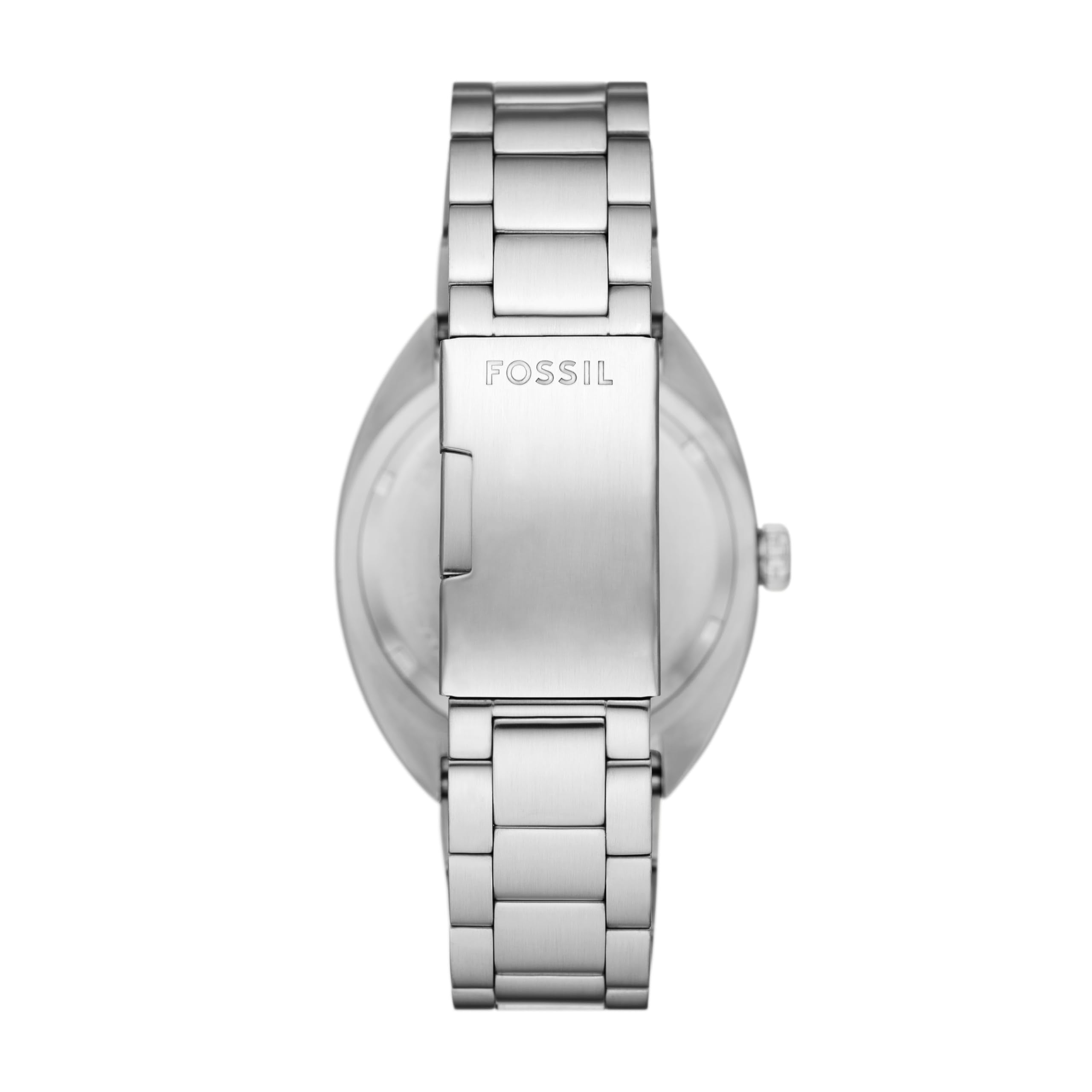 Fossil Men's Breaker Quartz Stainless Steel Three-Hand Watch, Color: Silver (Model: FS6066)