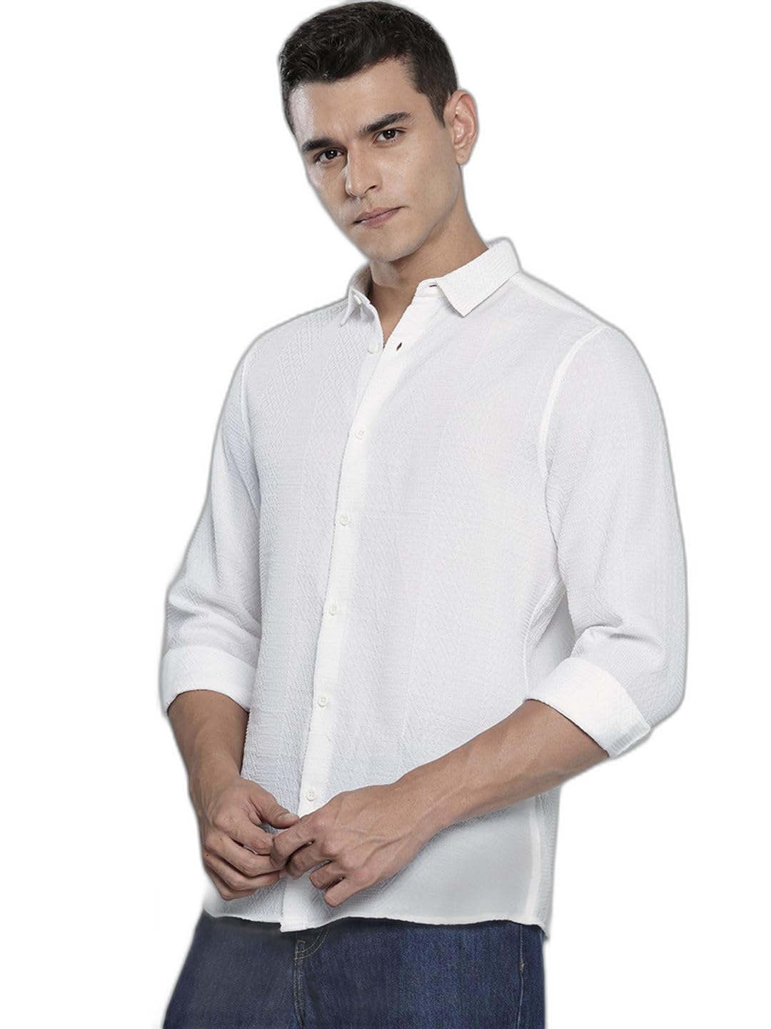 The Indian Garage Co Mens Regular Fit Solid Resort Wear Sweater