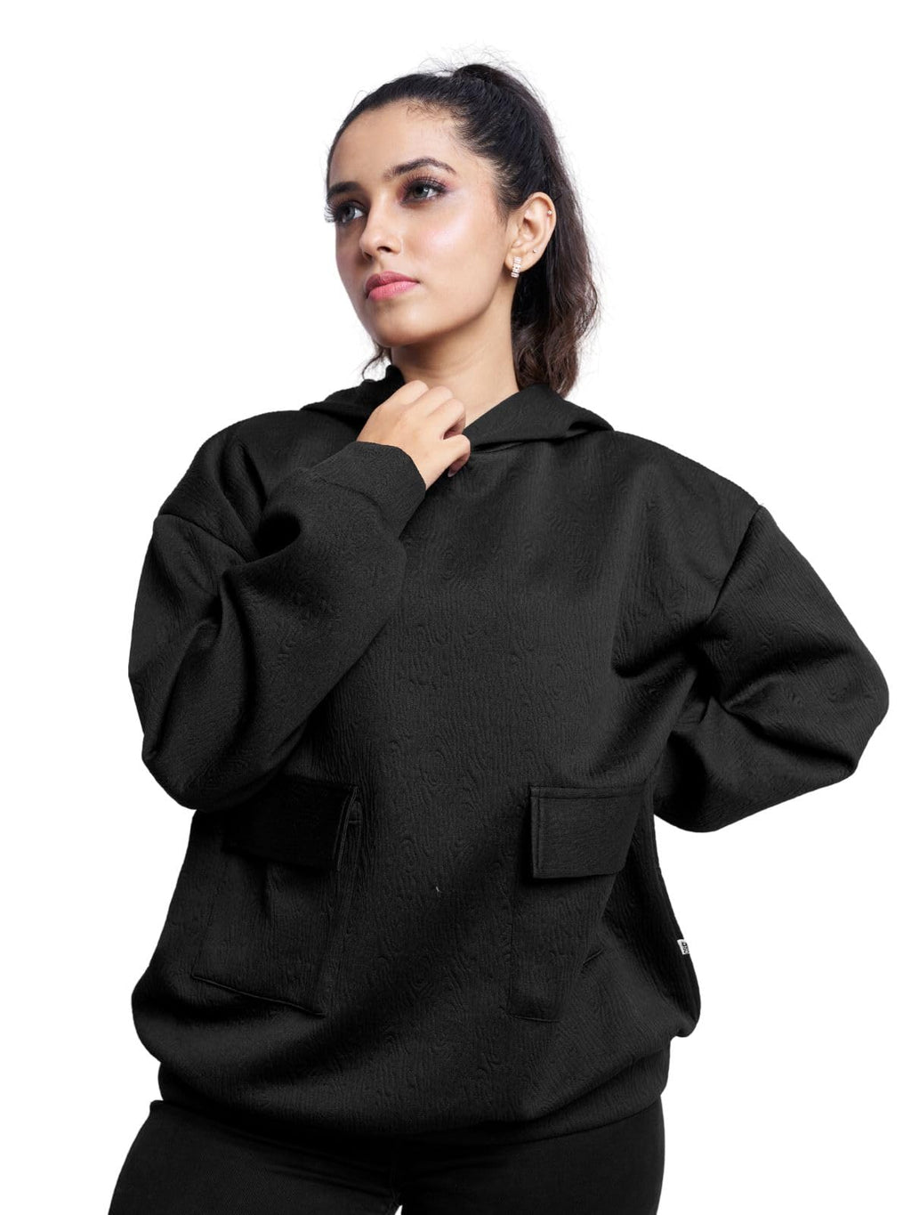 Greciilooks Oversized Cotton Winter Hoodie & T-Shirt For Women