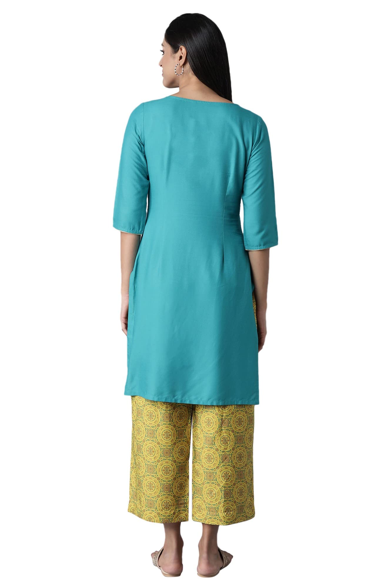 Aurelia Viscose Women Straight Kurta & Palazzo