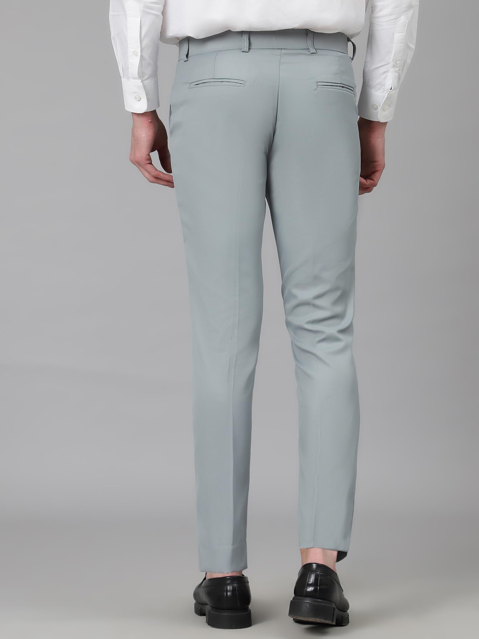 AVANOVA Mens Solid Ankle Length Flat Front Straight Slim Fit Casual Skinny Stretch Chinos Business Pant with Pocket Suit Pants