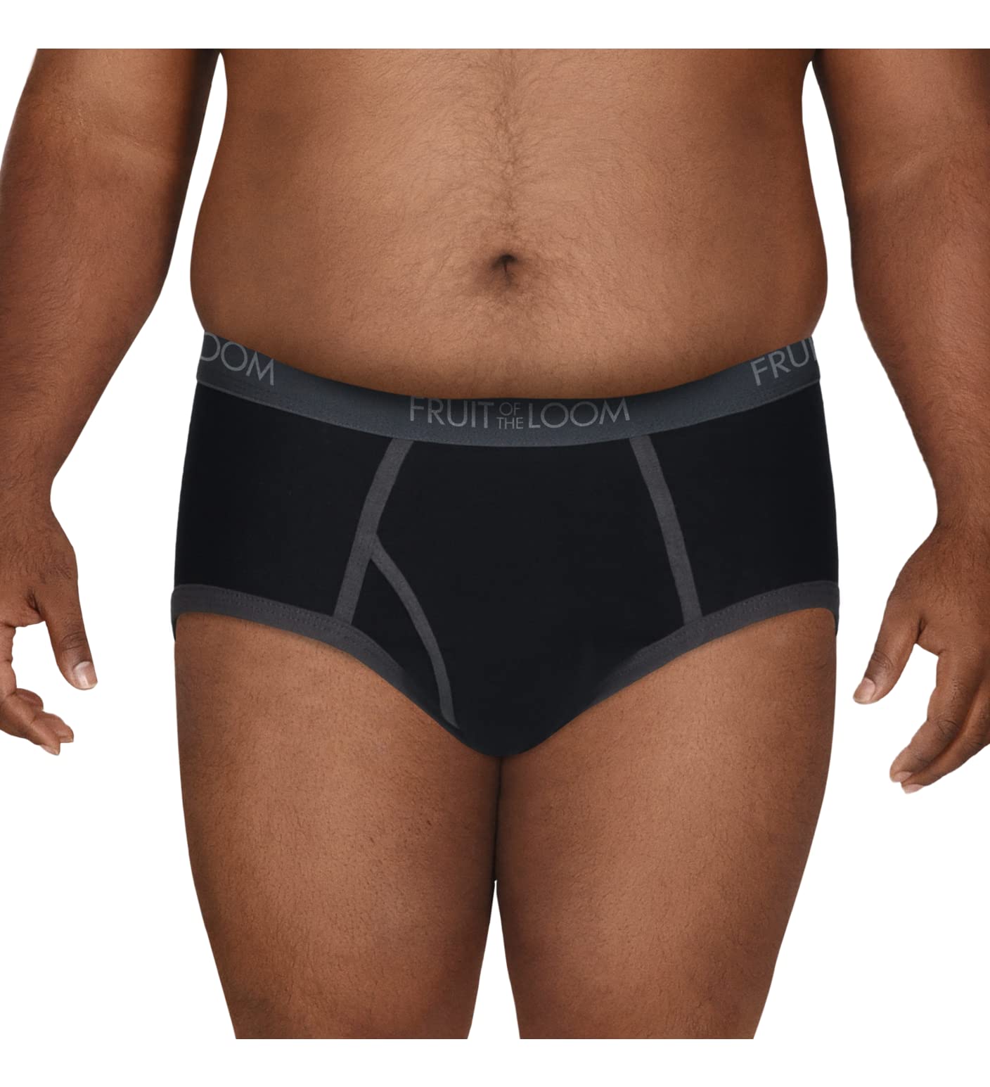 Fruit of the Loom Mens Tag-Free Cotton Briefs Big Man - 6 Pack - Assorted 3X-Large One Size