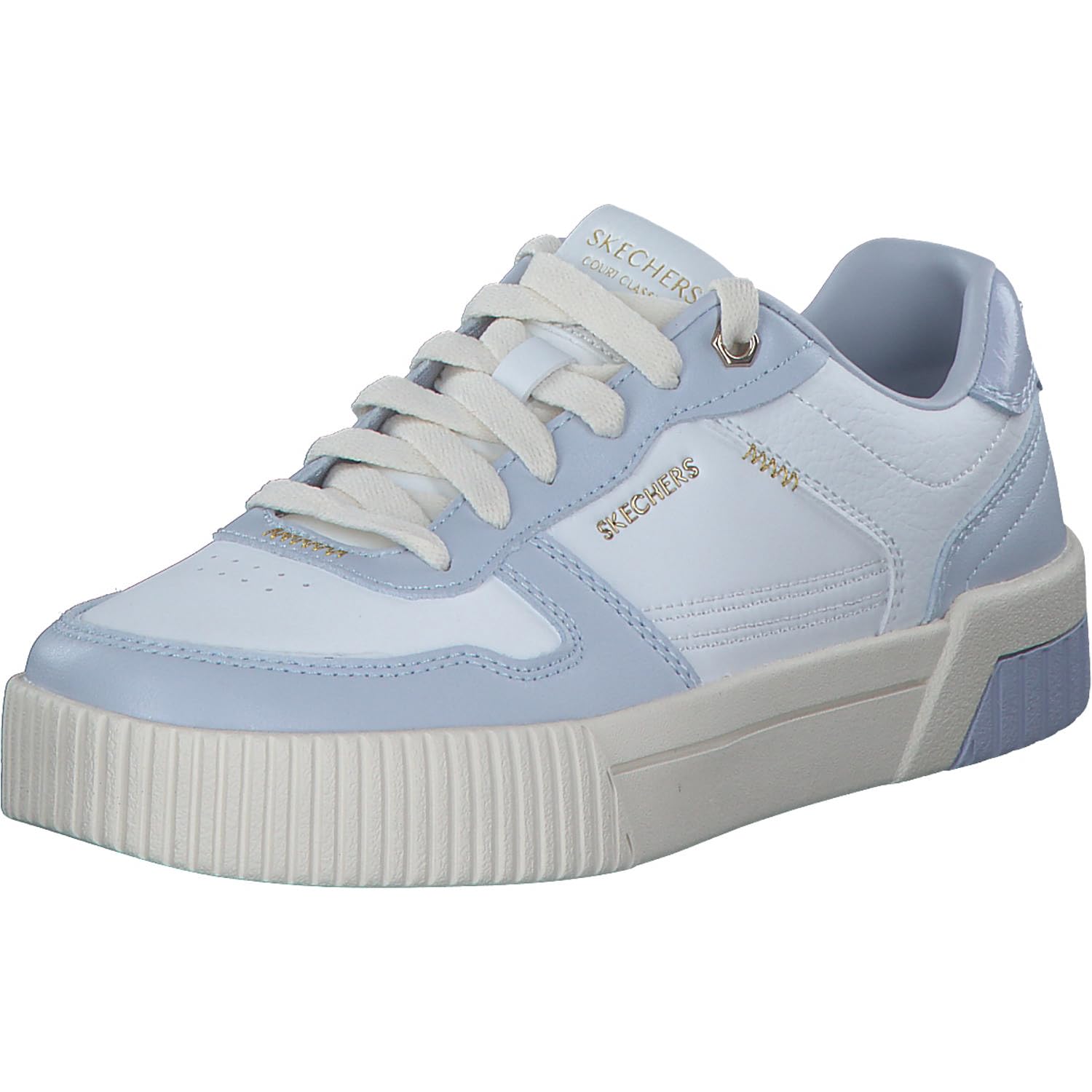 Skechers Women Court Classics Jade Best In Class Skyblue Casual Shoes