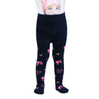 Bonjour Girls Cotton Tights (BRO4059-Navy-Pink_3(2-4) Year_Navy 2-4 Y)