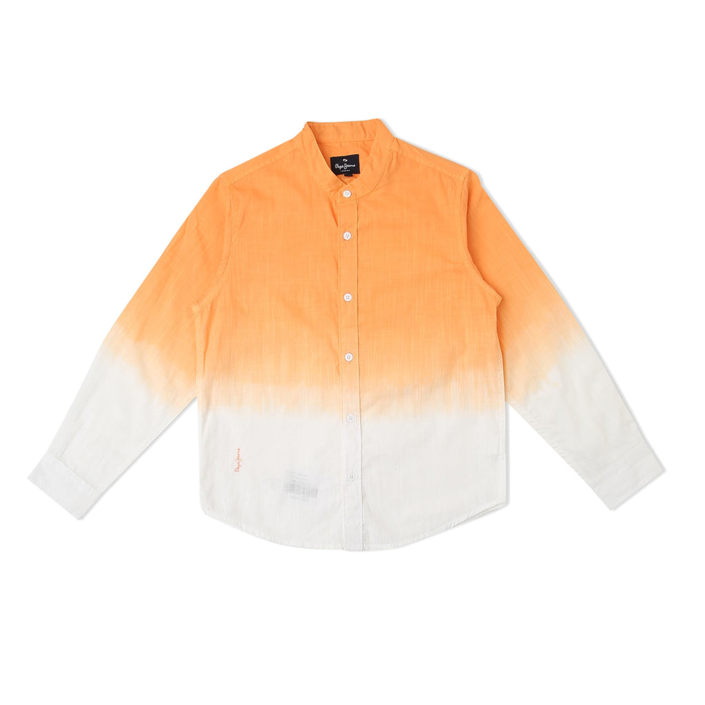 Pepe Jeans Boys Regular Fit Dyed Shirts Peach Orange