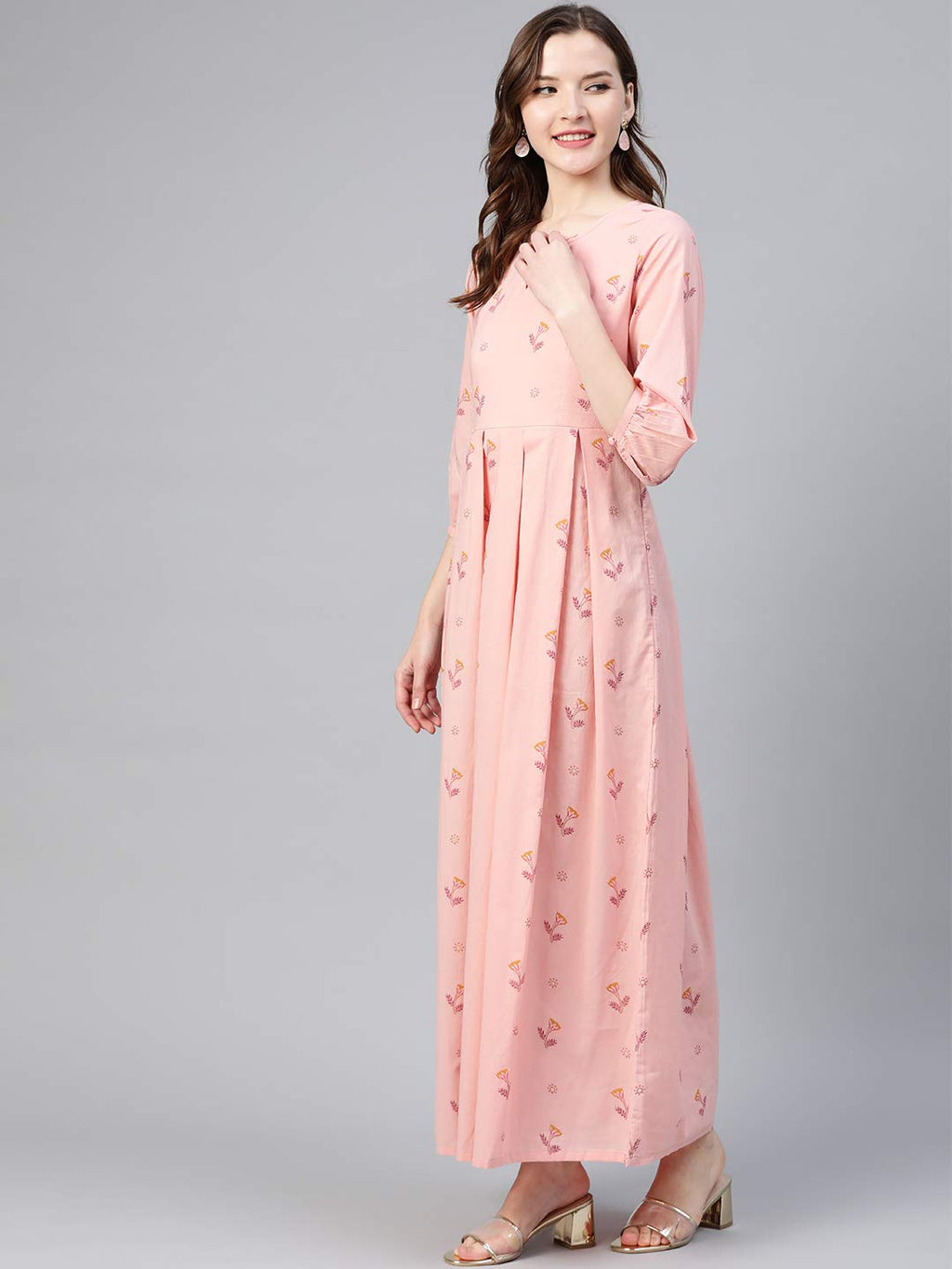 Idalia Pink Box Pleated Dress