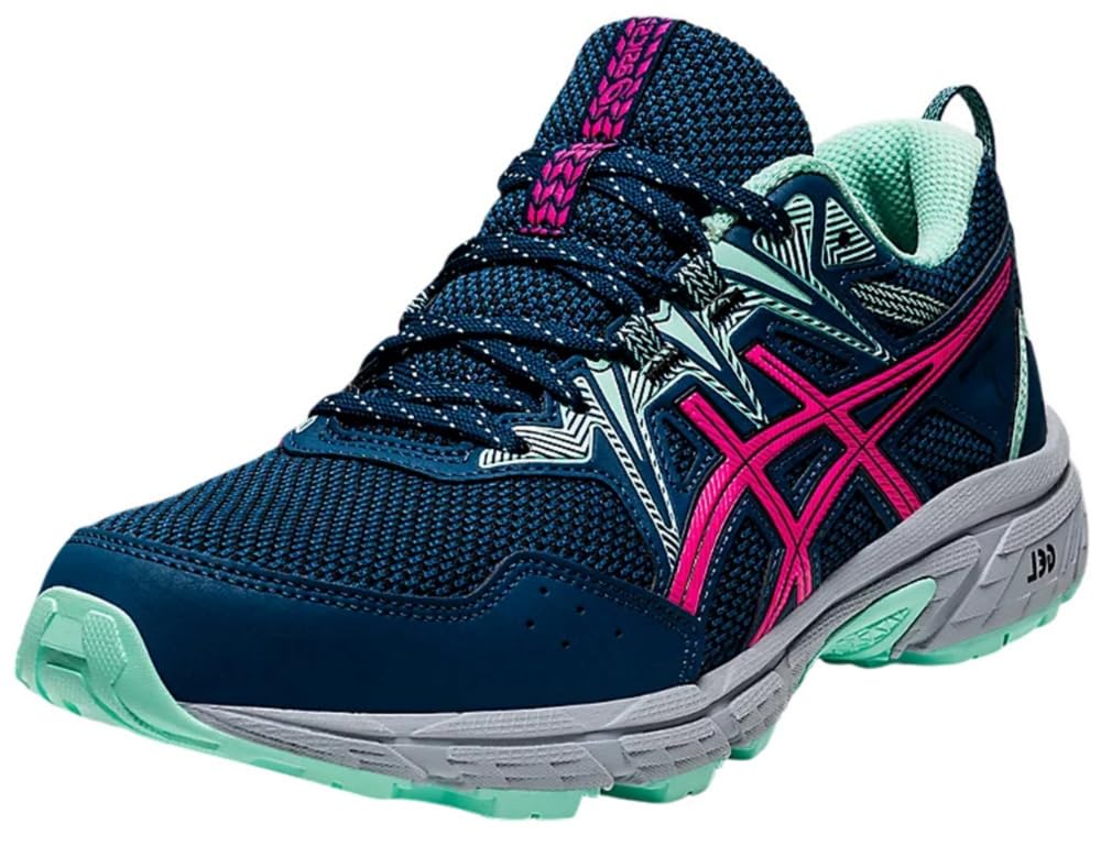 ASICS Women's Gel-Venture 8 Running Shoes,6.5 W, MAKO Blue/Pink GLO