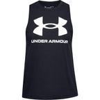 Under Armour Women's Live Sportstyle Graphic Tank, (001) Black / / White, Large