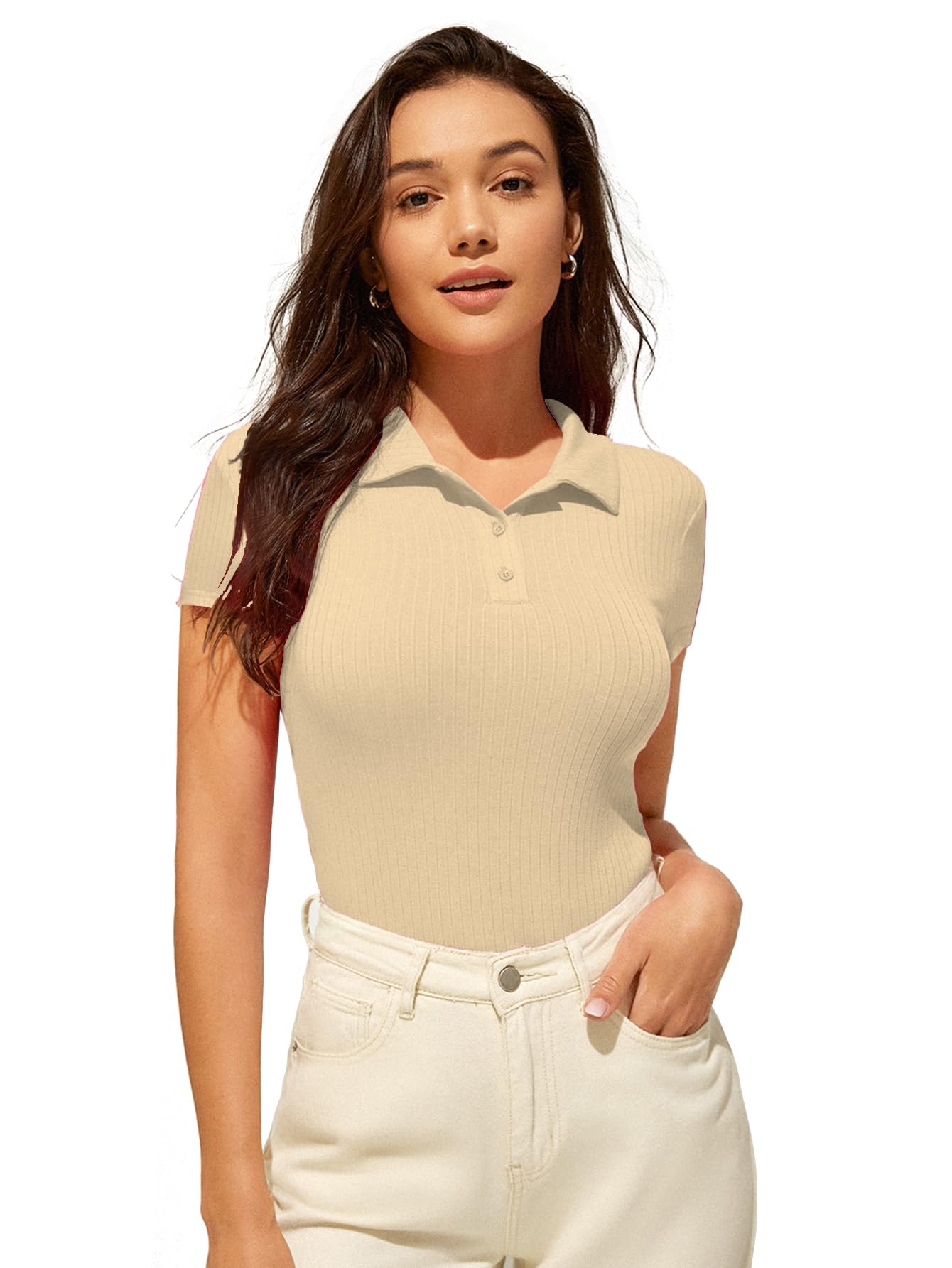 Sugathari Womens & Girls Skin Short Sleeve Top for Women Tops T-Shirts for Girls (TOP 44 Skin XL)