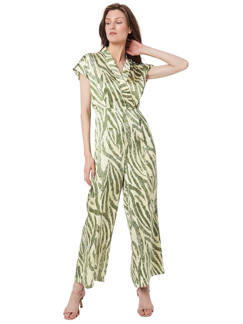 Vero Moda Straight Fit Jumpsuit(10300516_Leaf Green_S)