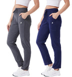 Modeve  Women Cotton Blend Pack of 2 Track Pant for Summer || Women Lower || Women Pyjama || Lounge Pants_Grey and Navy_X-Large