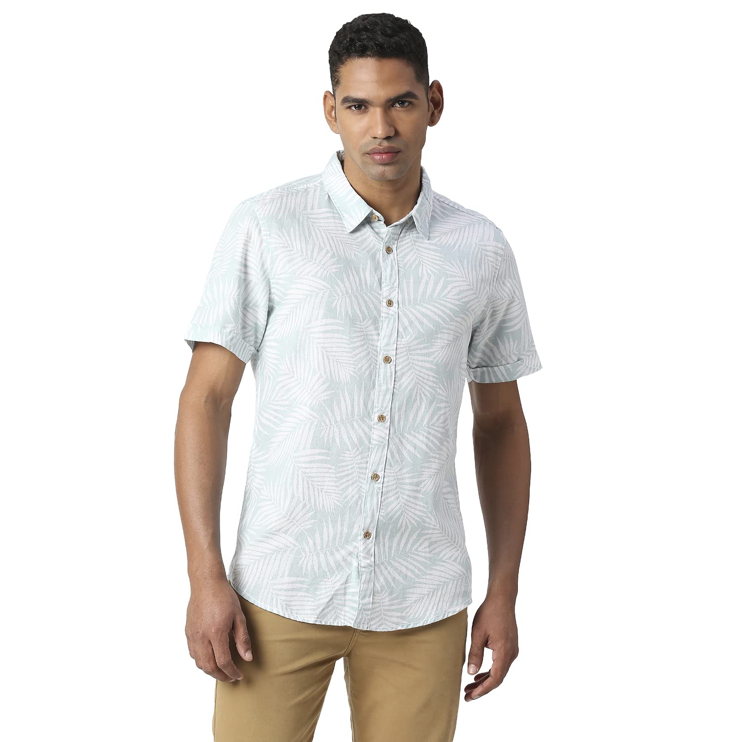 Pepe Jeans MenS Regular Fit Shirt (Pm308159508S_Aqua