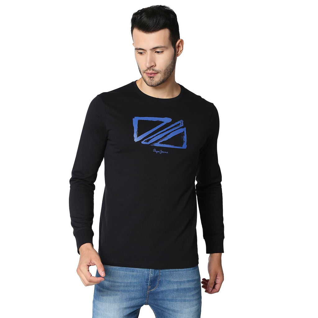 Pepe Jeans MenS Fitted T-Shirt (Pm508658_Black M)