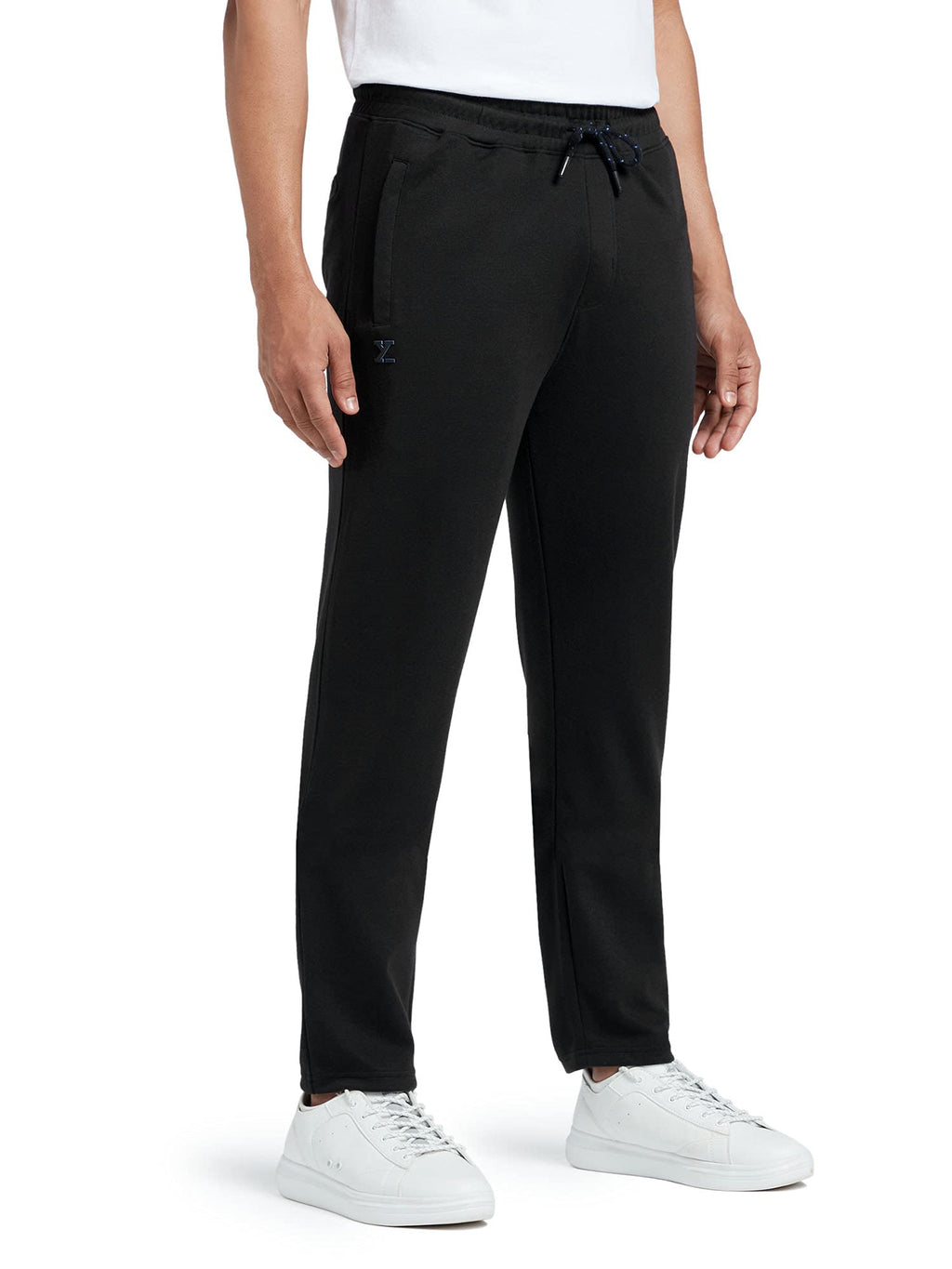 XYXX Athleisure Mens Cotton Track Pants - Relaxed Fit, Ultra Smooth, Sweat Absorbent Code Loungewear with Zippered Pockets, Per