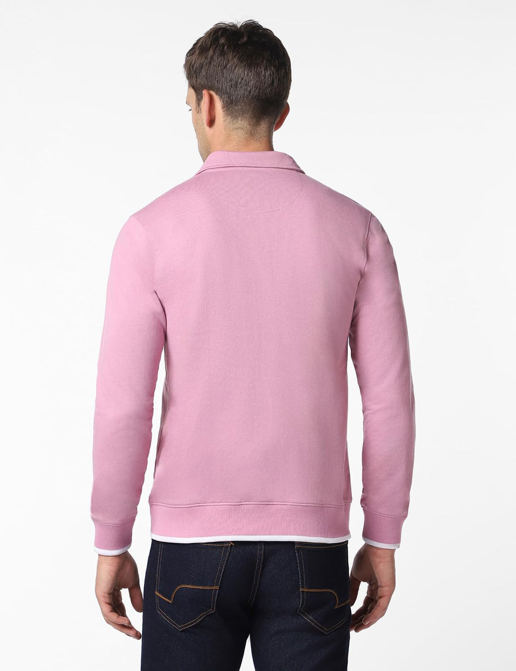 FYLTR Mens Casual Stand Collar Jacket With Rib Details - Full Zipper | Full Sleeve Branding | Casual Winterwear For Men