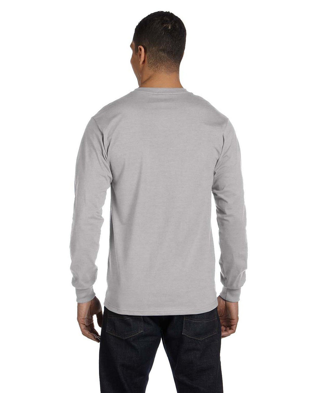 Mens 52 oz comfortSoft cotton Long-Sleeve T-Shirt - WHITE - S(D0102H7KTBT)