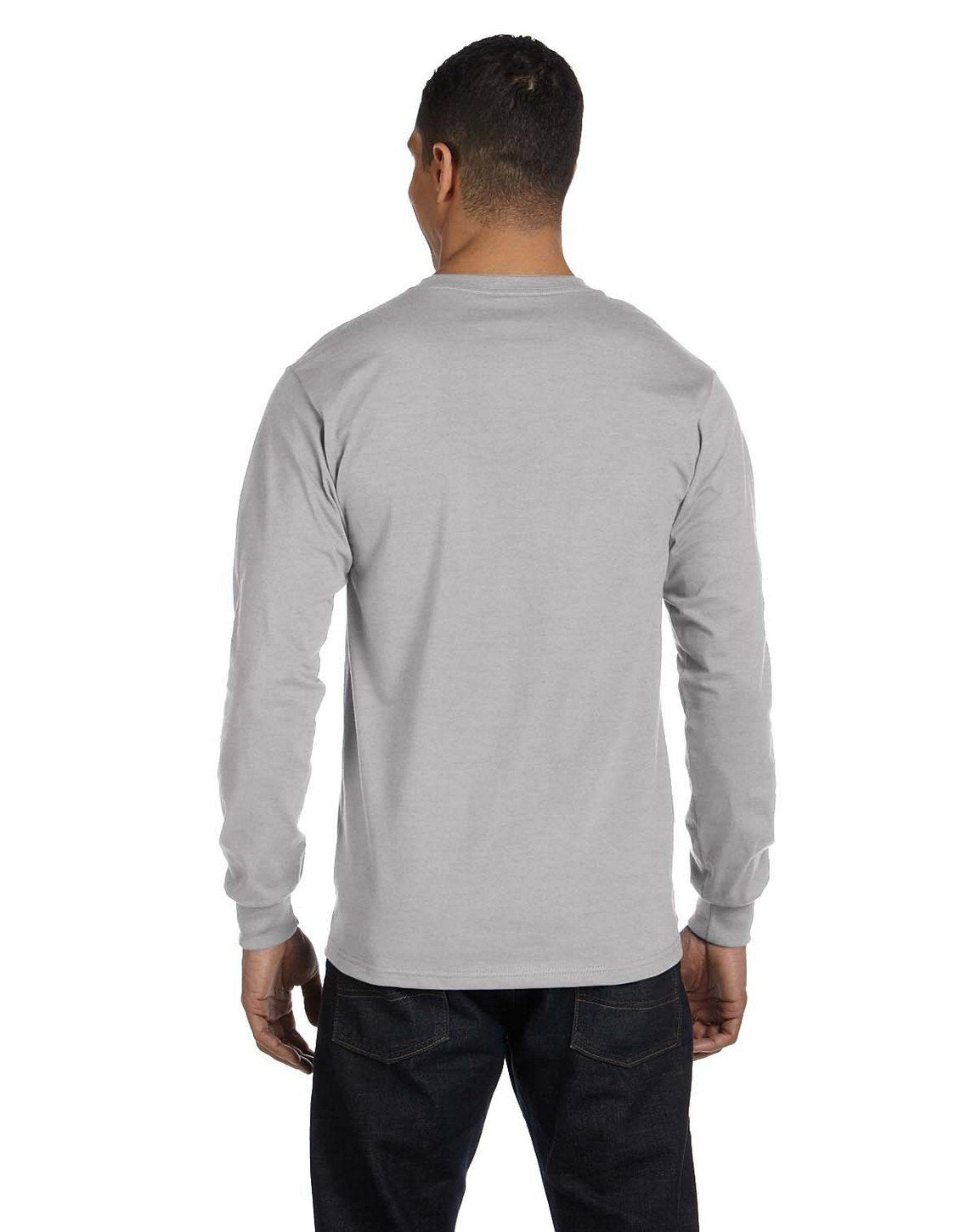 Mens 52 oz comfortSoft cotton Long-Sleeve T-Shirt - WHITE - S(D0102H7KTBT)