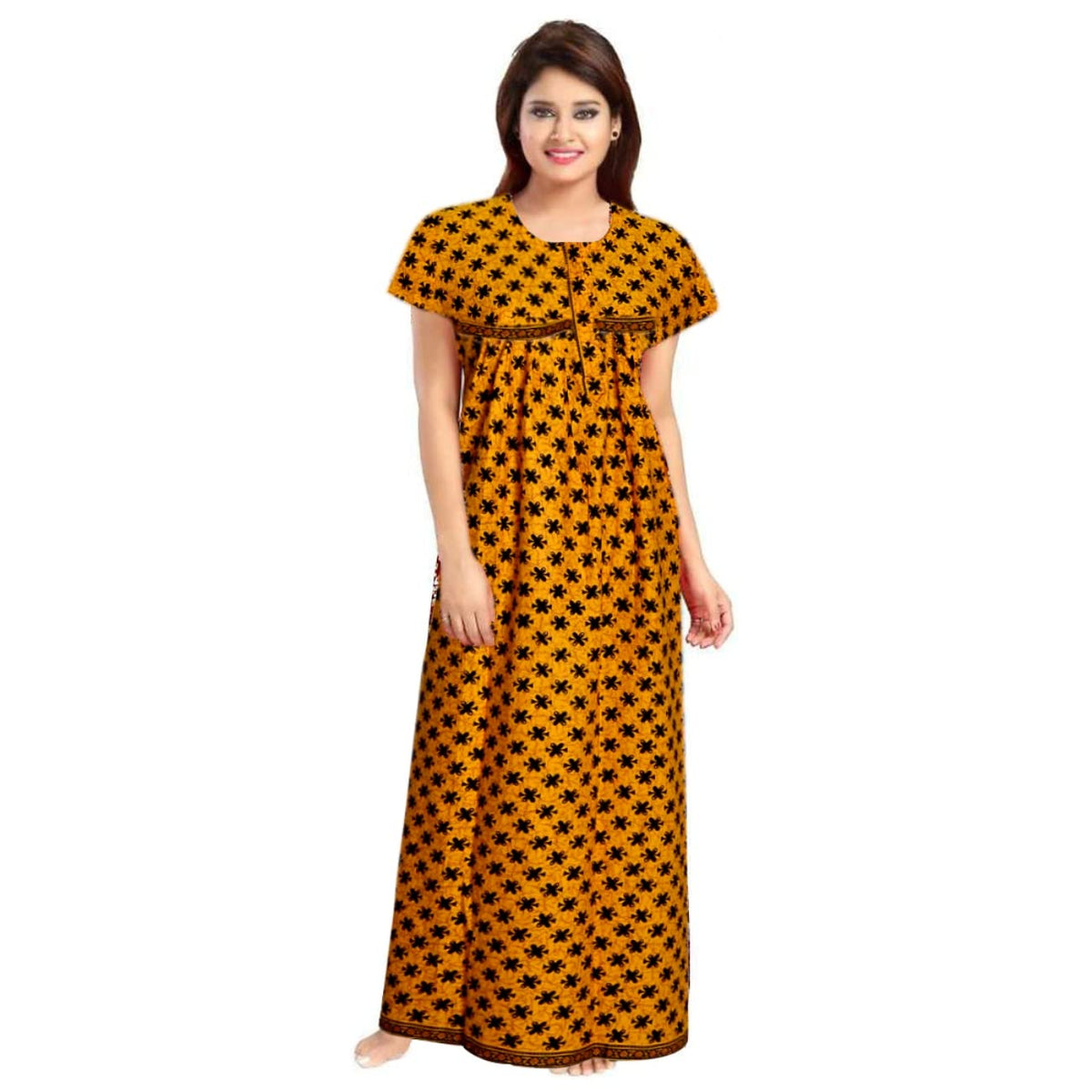 Lorina WomenS Cotton Feeding Nighty/Maternity Nighty Multicolor 2