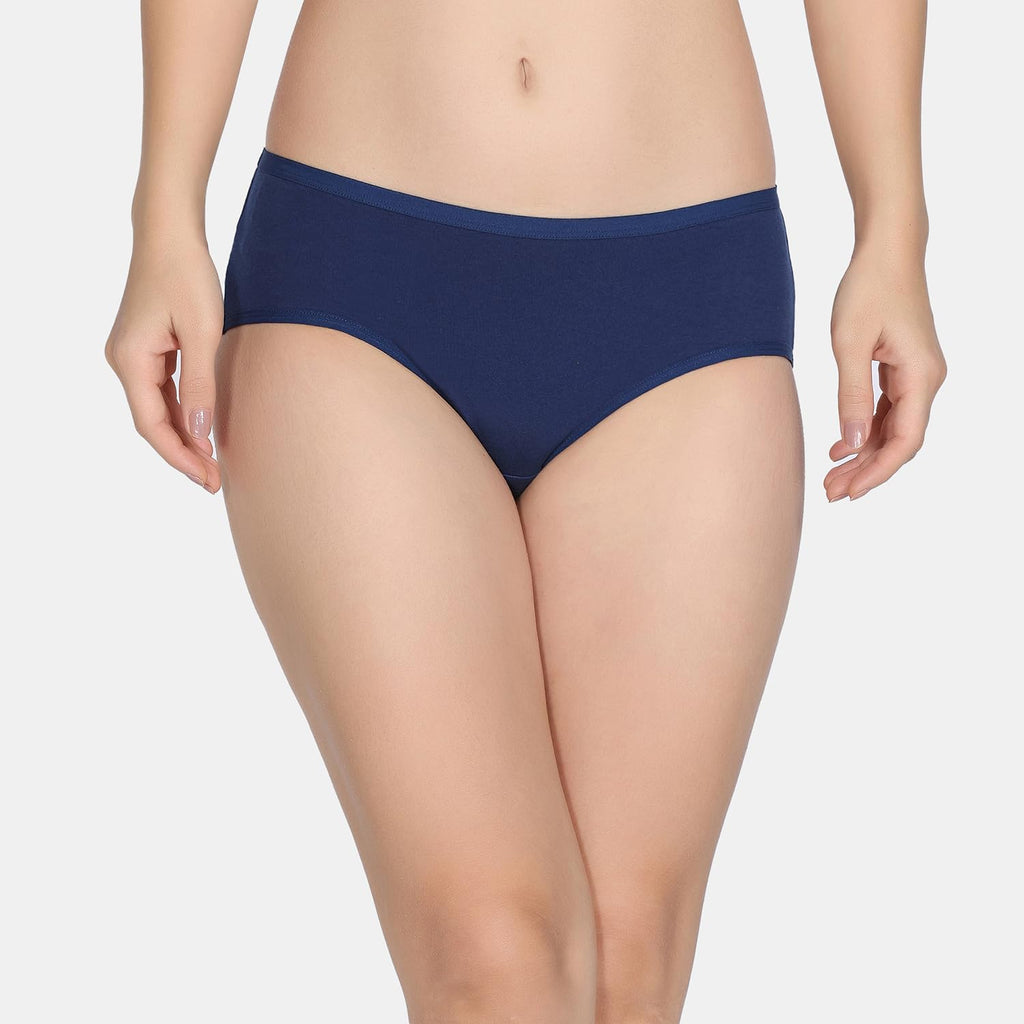 Zivame Low Rise Full Coverage Hipster Panty (Pack of 3) - Multicolor